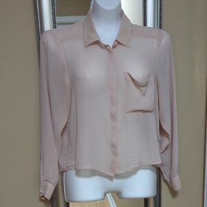 Elegant Blush Pink Women's Top